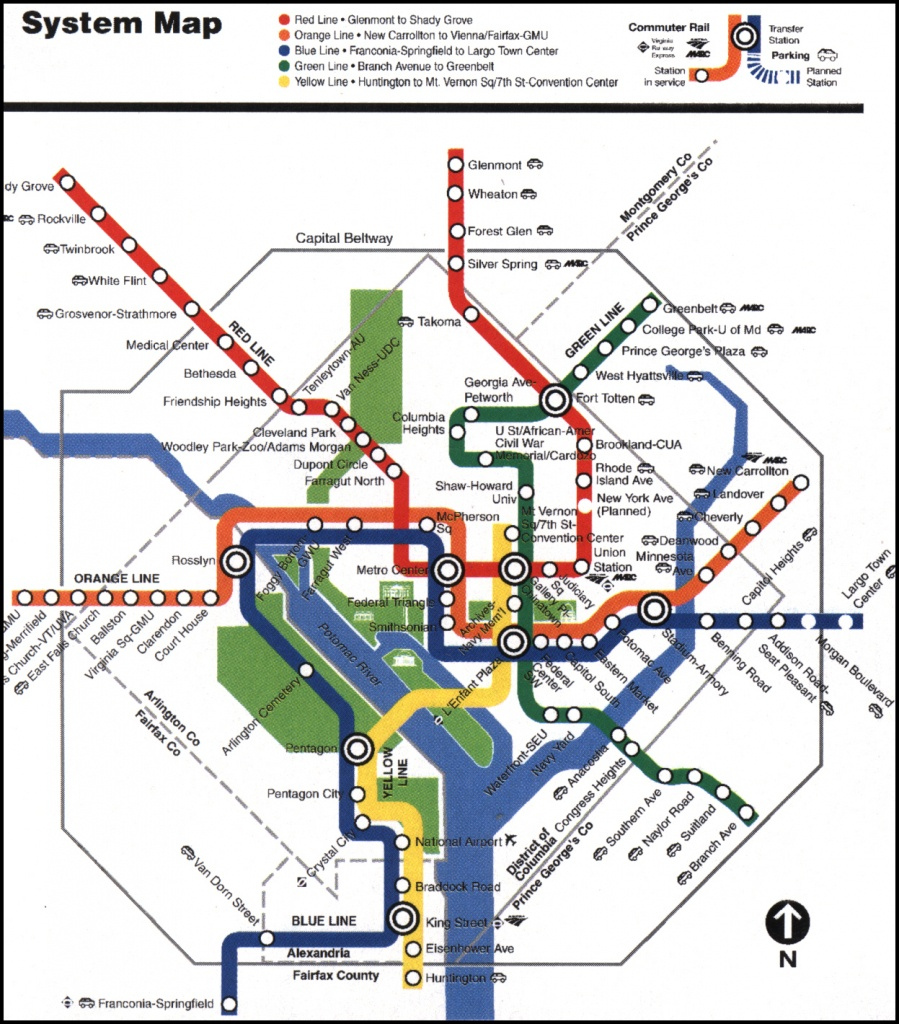 Printable Metro Map Of Washington Dc Printable Maps