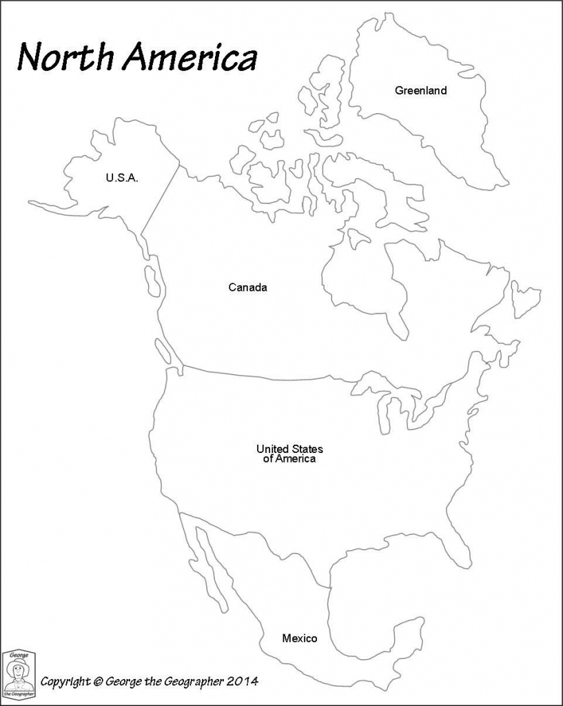 Printable North America Map Outline Printable US Maps