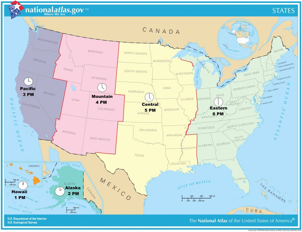 North America Map With Time Zones Printable Adams Printable Map