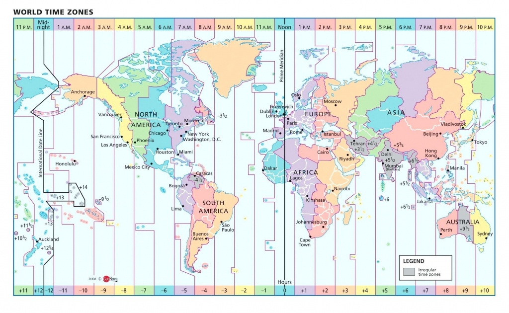 Printable Time Zone Map For Kids | Adams Printable Map