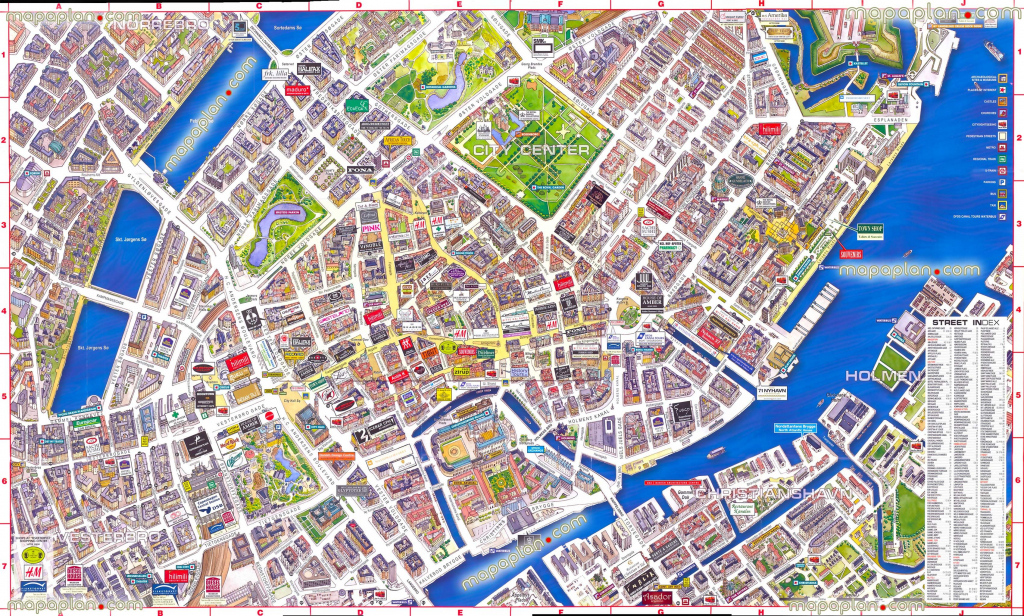 Printable Tourist Map Of Copenhagen Printable Maps