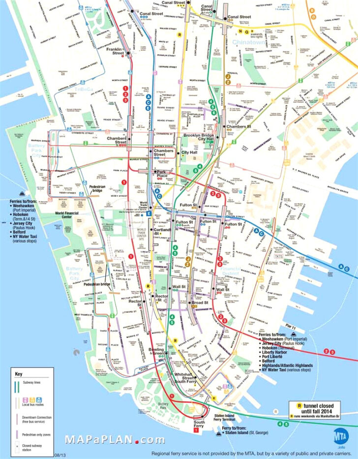 Walking Map Of Manhattan Printable
