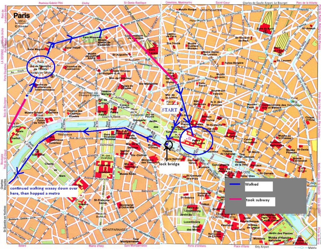 Printable Walking Map Of Paris Printable Maps