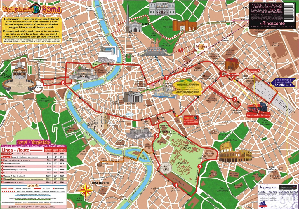 Printable Walking Map Of Rome Printable Maps