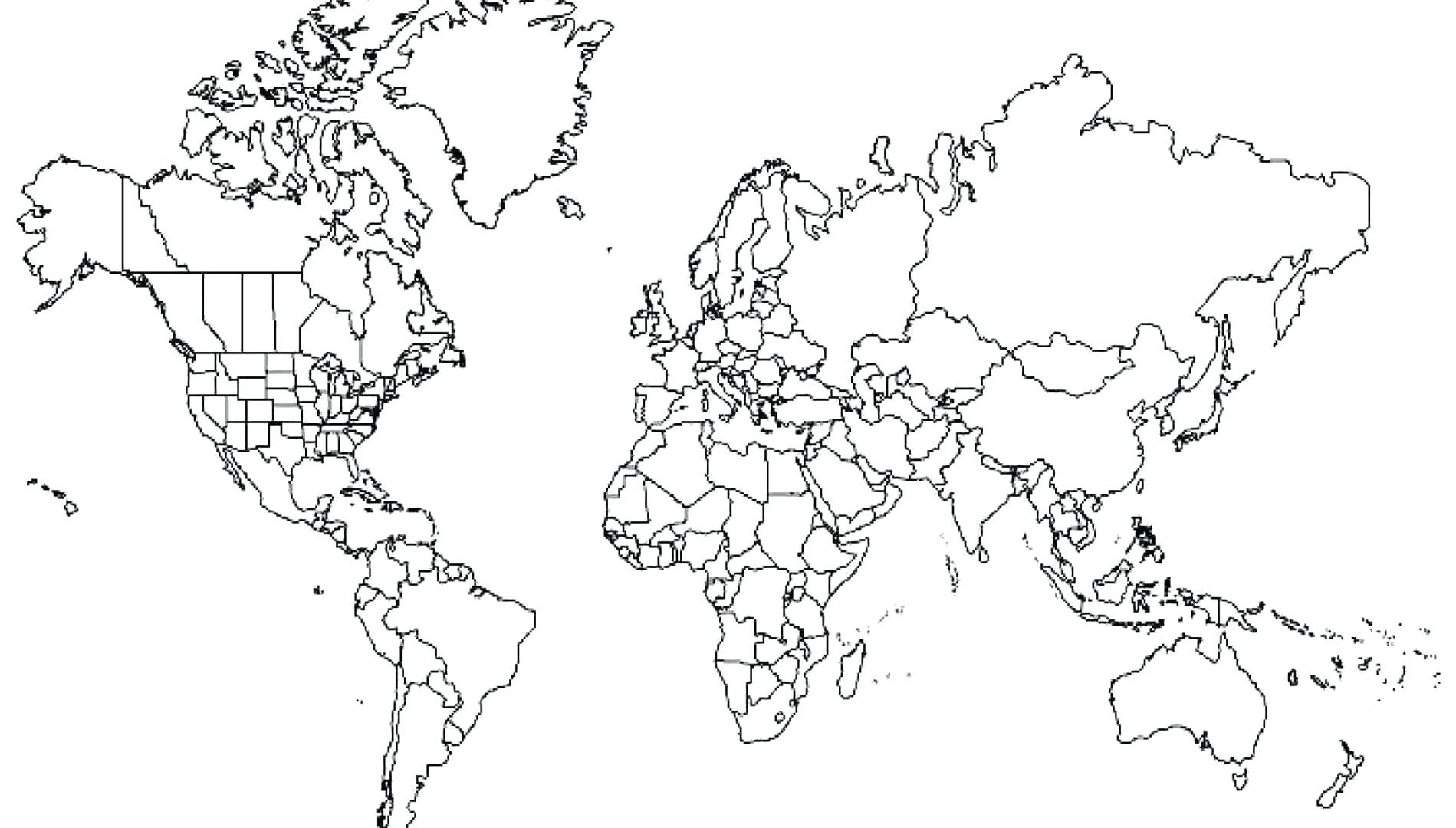 Printable World Map Coloring Page At GetDrawings Free Download
