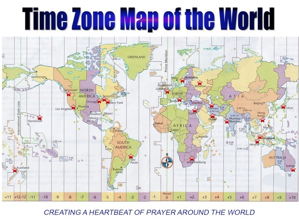 Printable World Time Zone Map Printable Maps