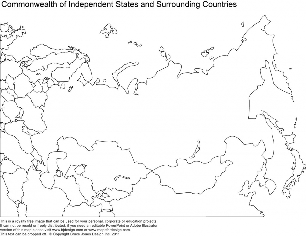 Russia And Asia Blank Printable Map Royalty Free Geography With 