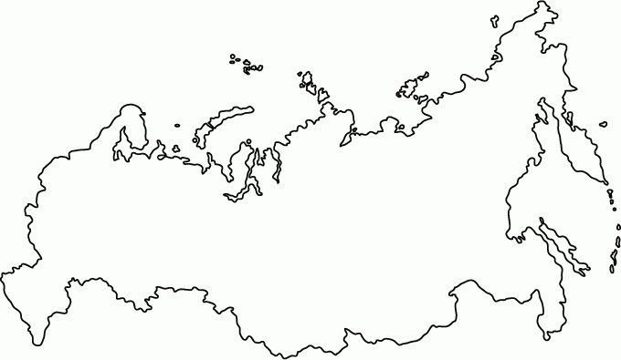 Outline Map Of Russia Printable