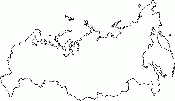 Russia Map Outline Printable
