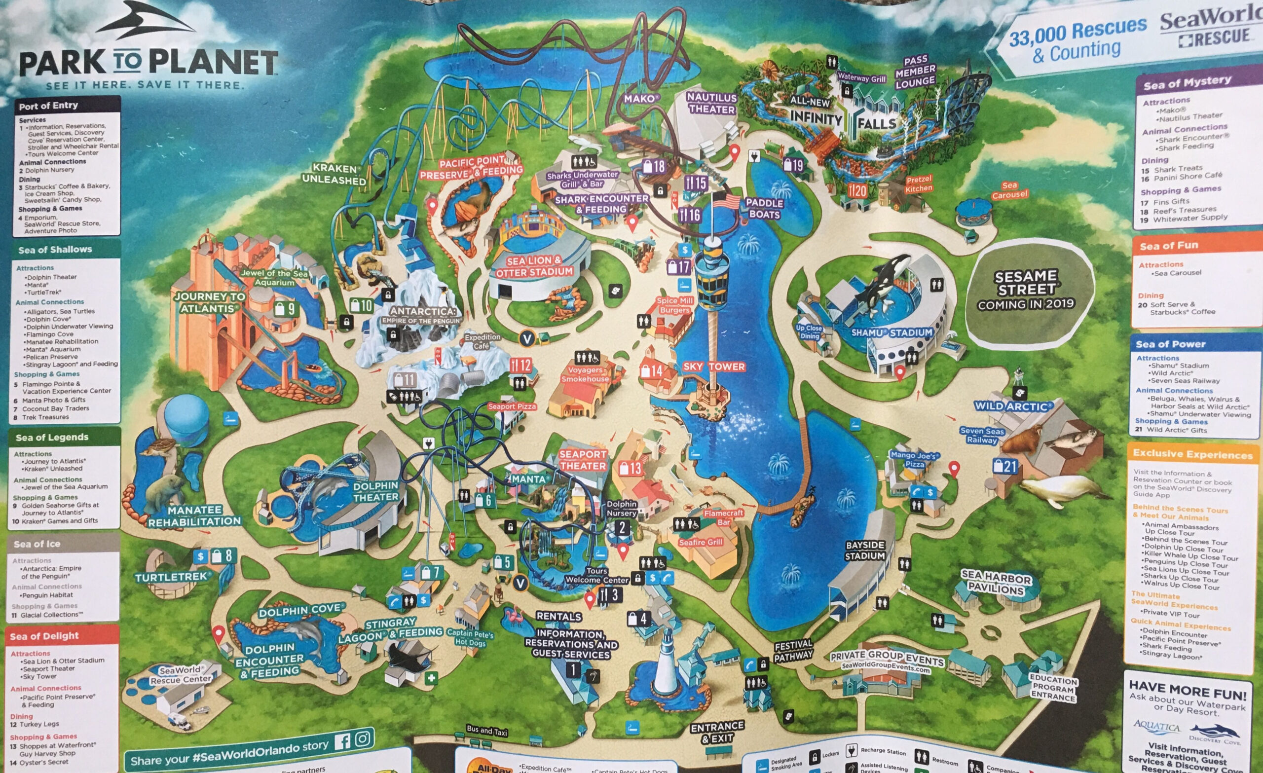 SeaWorld Orlando Map ThemeParkHipster