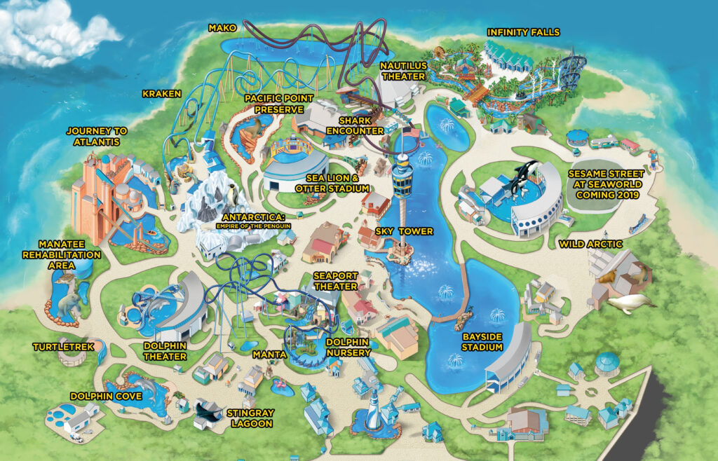 Seaworld Map | Adams Printable Map