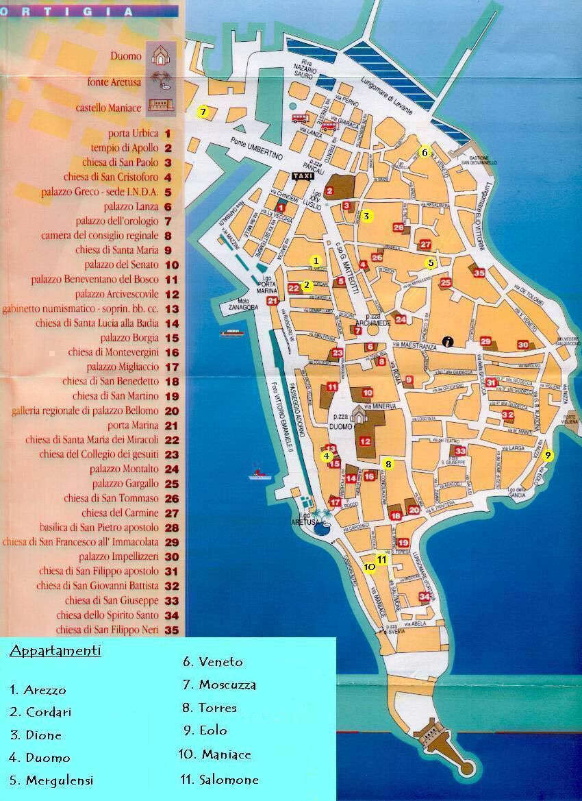 Siracusa Map Ortigia