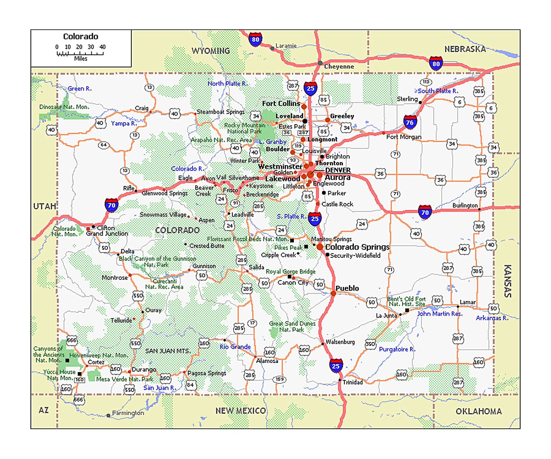 State Map Of Colorado World Map Gray