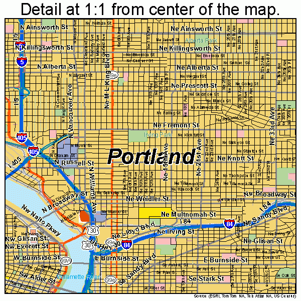 Street Map Portland Oregon Orlando Map