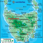 Tasmania Large Color Map