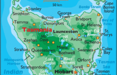 Tasmania Large Color Map