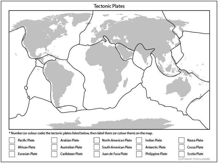 Tectonic Plates Map Click To Download Earth Science Lessons Earth 