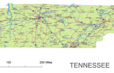 Tennessee State Vector Road Map Lossless Scalable AI PDF Map For