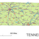 Tennessee State Vector Road Map Lossless Scalable AI PDF Map For