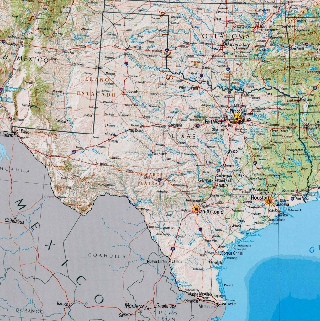 Texas Road Map With Cities And Towns Printable Maps