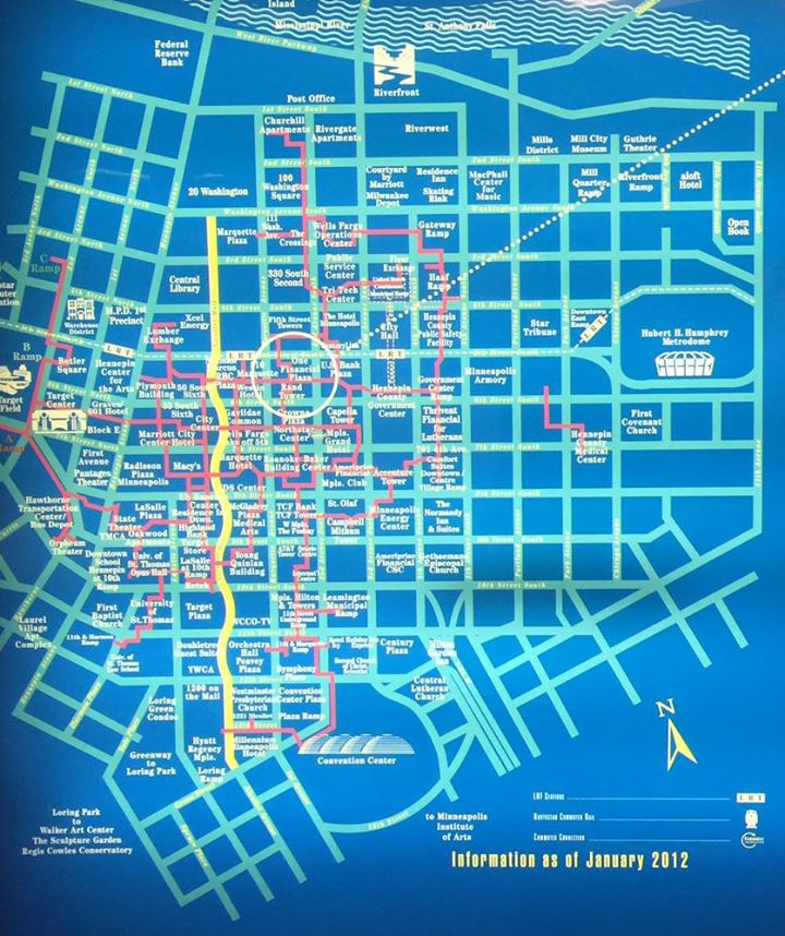 Minneapolis Skyway Map Printable Adams Printable Map