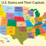 The Capitals Of The 50 US States Printable Map Of The United States