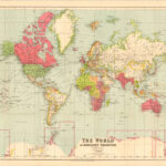 The World On Mercator S Projection Curtis Wright Maps