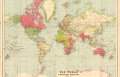 The World On Mercator s Projection Curtis Wright Maps