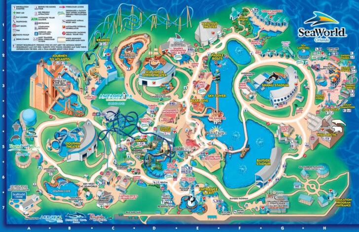 Seaworld Orlando Park Map Printable