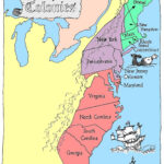 Thirteen Colonies Map 3rd Quarter Student Teaching Pinterest