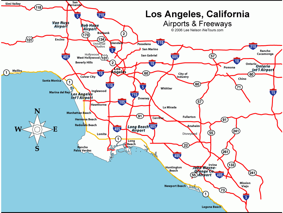 This Info Graph Map Of The Greater Los Angeles Area Shows The Freeway 