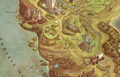 Three foot by two foot Illustration Details 100 Game Locales In One