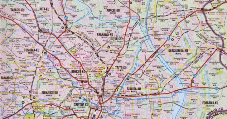 Download Complete Printable Street Map Of Tokyo