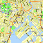 Tokyo Japan Printable Exact Vector Map G View Level 13 2 000 Meters