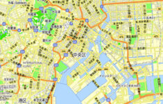 Tokyo Japan Printable Exact Vector Map G View Level 13 2 000 Meters