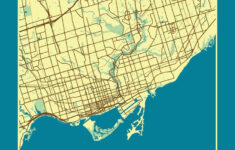 Toronto Canada Map Print Harita
