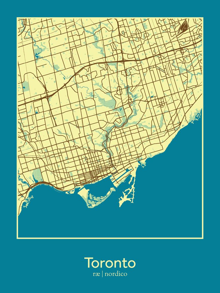 Toronto Canada Map Print Harita