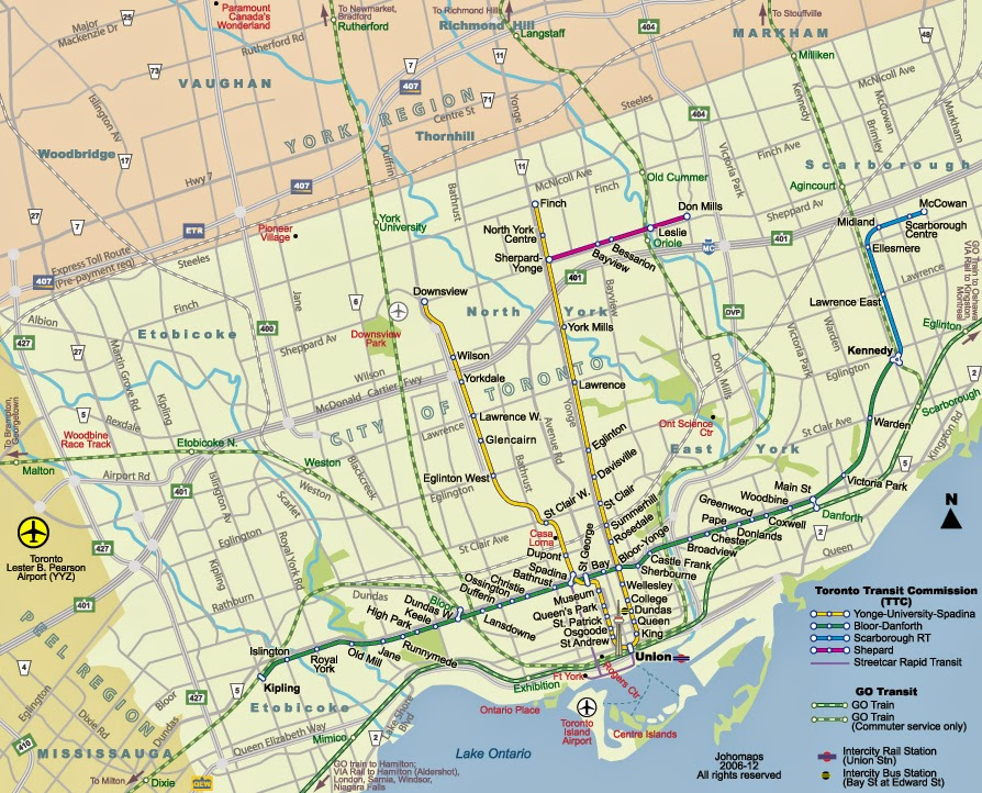 Toronto Subway And RT Maps Free Printable Maps