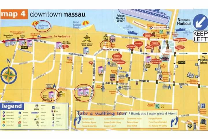 Tourist Map Of Nassau Bahamas Maps Location Catalog Online