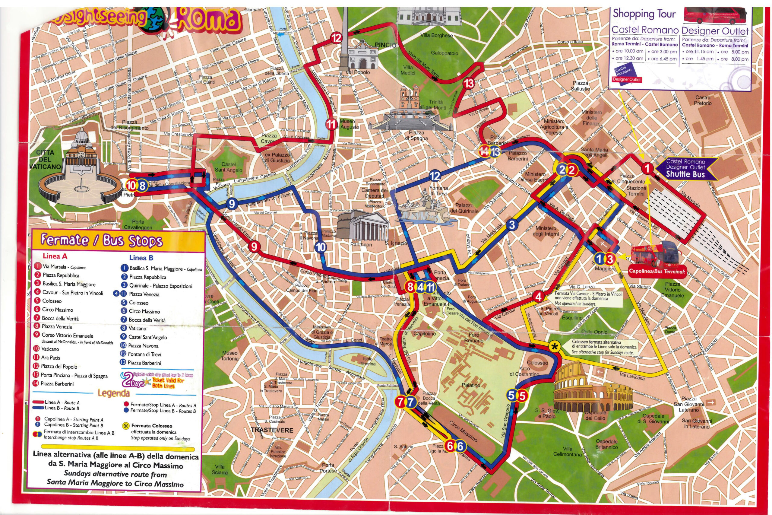 Tourist Map Rome Tourist Rome City Map Rome Italy Attractions