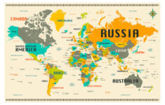 Trouva World Map A3 Framed Print