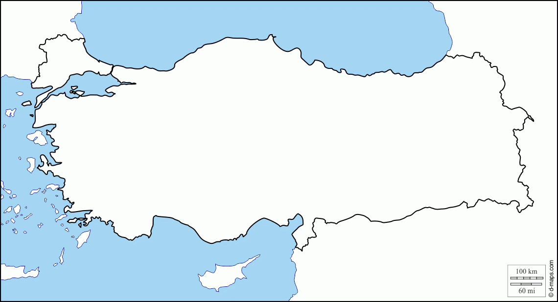 Turkey Free Map Free Blank Map Free Outline Map Free Base Map Coasts 