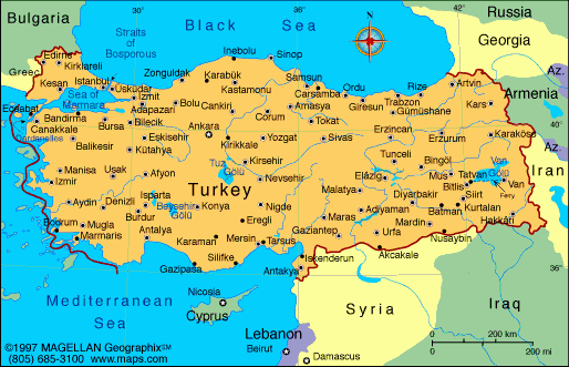 Turkey Map Free Printable Maps