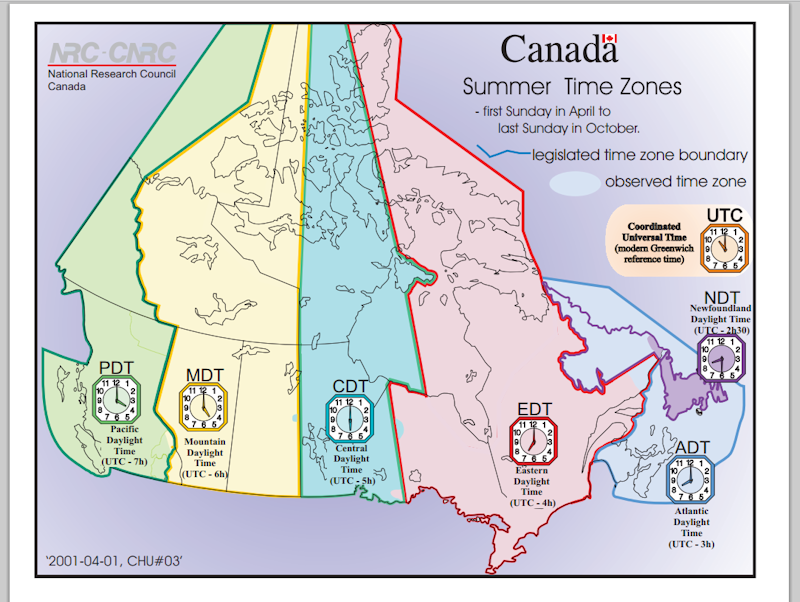 Canada Time Zone Map Printable Adams Printable Map