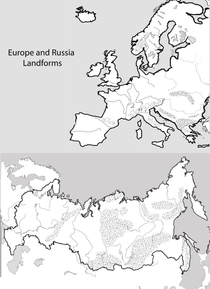 Free Printable Outline Map Of Europe And Russia