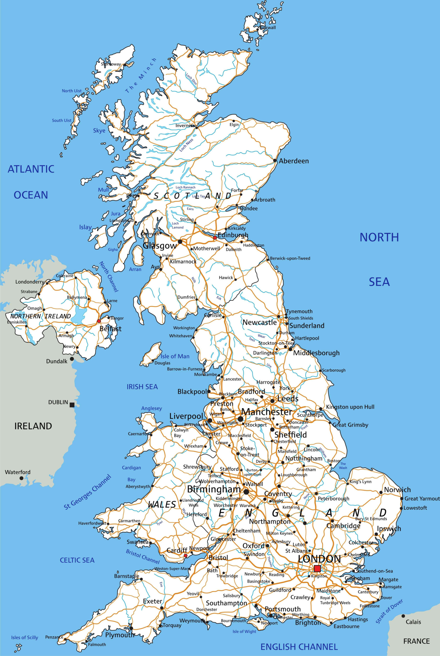 United Kingdom Map Guide Of The World