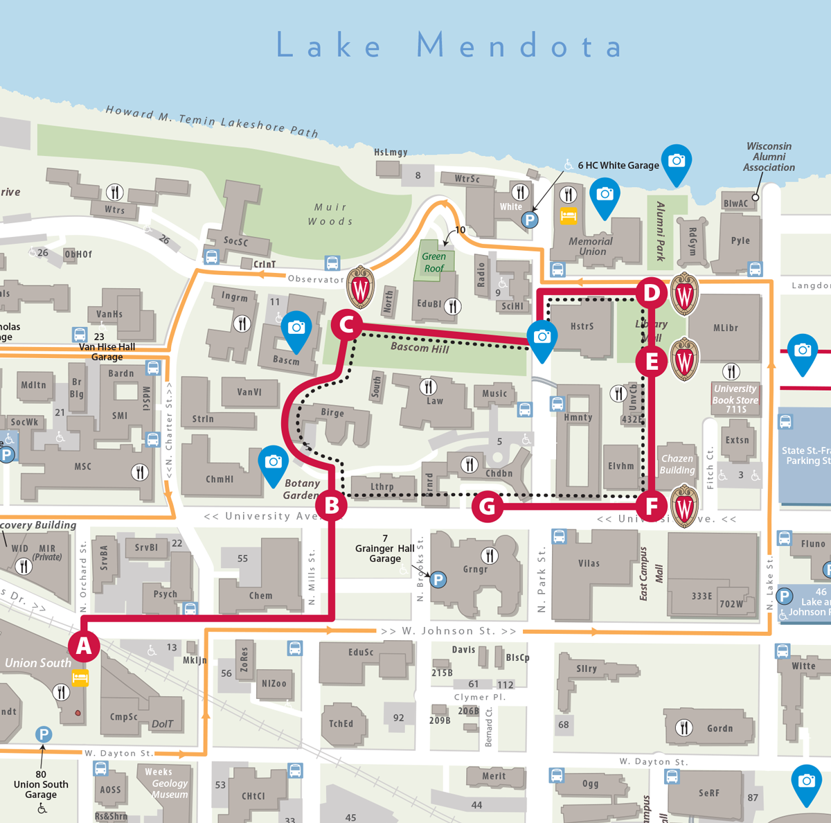 Map Of The Uw Madison Campus | Adams Printable Map