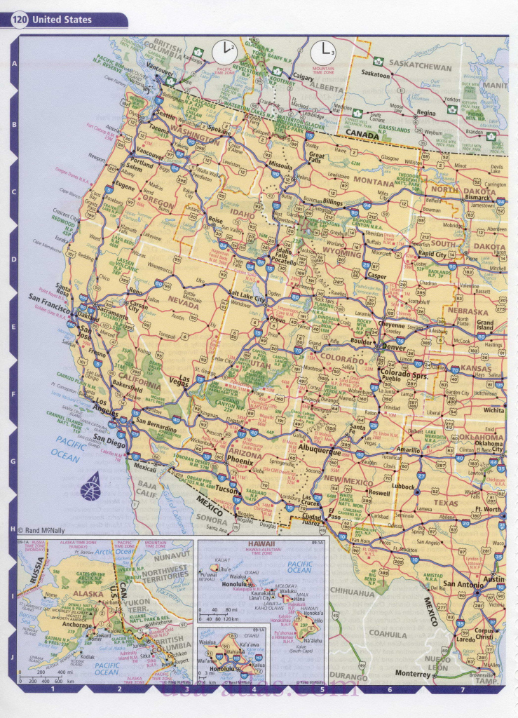 Usa Map Western United States Road Map Printable Printable US Maps