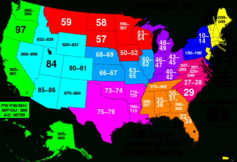 Usps Zip Code Map By State Printable Map Adams Printable Map 2946