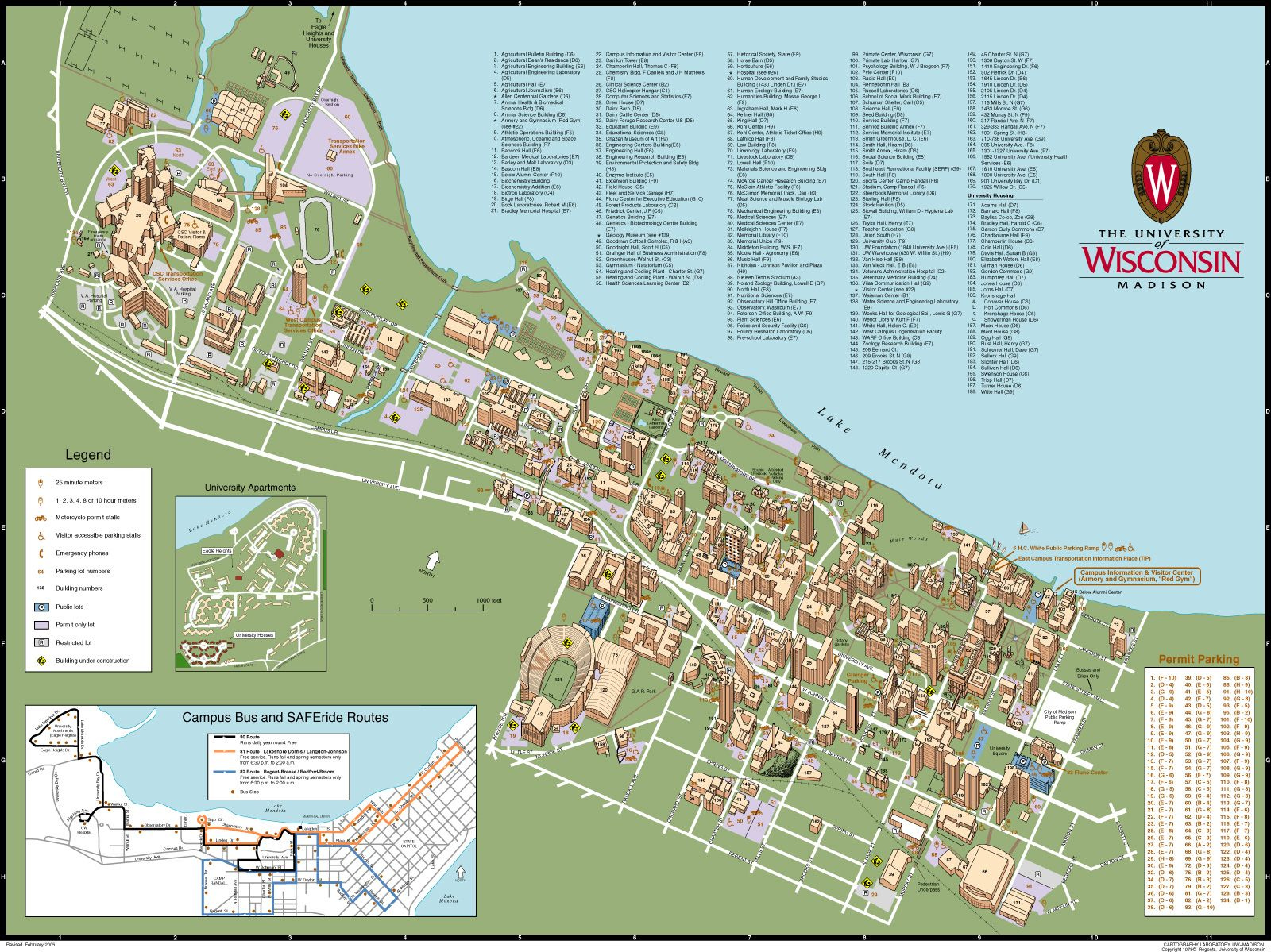 UW Madison 2005 Campus Map Map Map Design